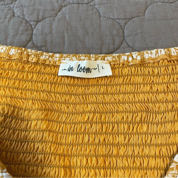 Maternity yellow ruffle smocked dress, size large - Picture 12 of 12